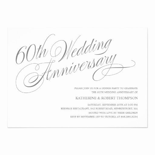 Wedding Anniversary Invitation Template Best Of 60th Wedding Anniversary Invitation Templates