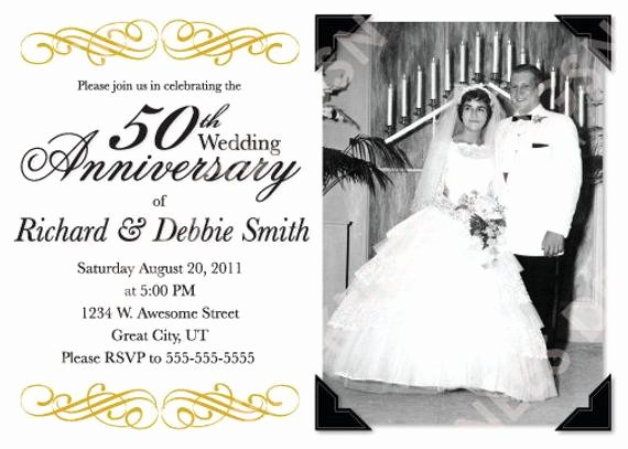 Wedding Anniversary Invitation Template Luxury Printable 50th Wedding Anniversary Invitation Customized for
