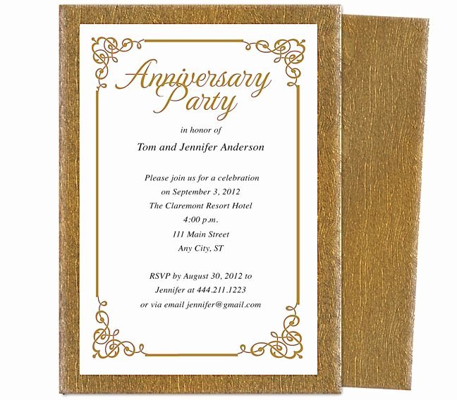 Wedding Anniversary Invite Template Elegant Wedding Anniversary Party Templates Laurel Wedding Anniversary Party Invitation Template Acc