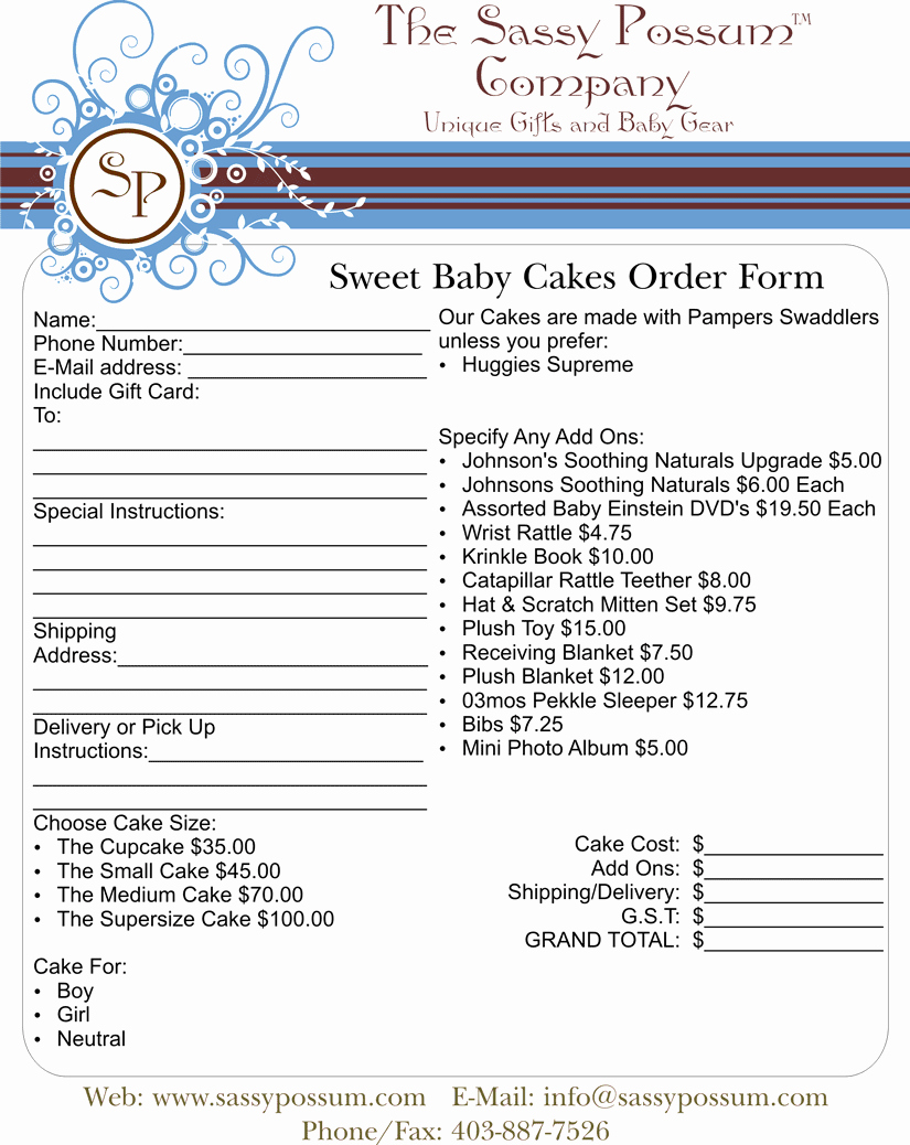 Wedding Cake order form Unique Wedding Cake order form Idea In 2017