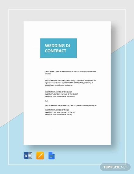 Wedding Dj Contract Pdf Best Of Sample Dj Contract 14 Examples In Word Pdf Google Docs Apple Pages