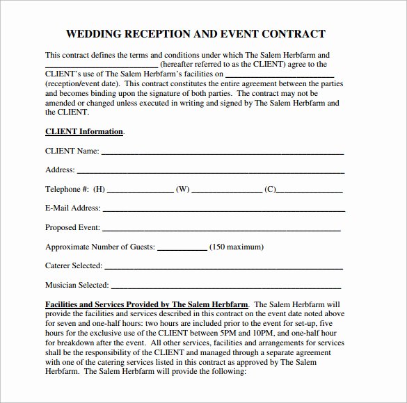 Wedding Dj Contract Pdf Elegant Wedding Contract Template 24 Download Free Documents In Pdf Word Psd