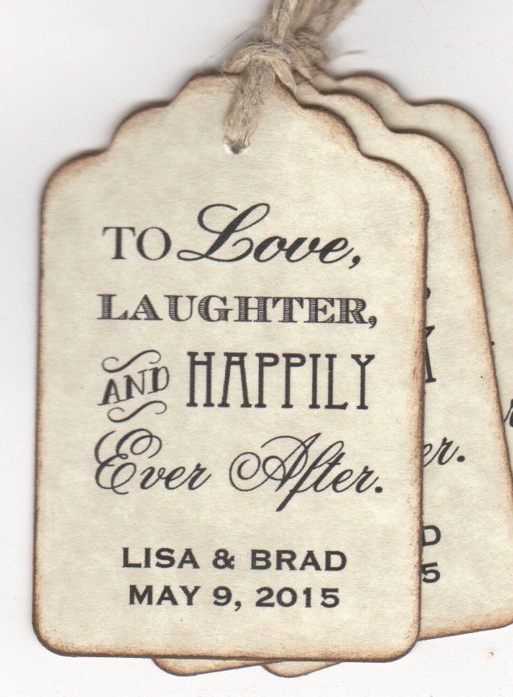 Wedding Favor Thank You Tag Inspirational 100 Wedding Favor Tags Shower Favor Tags Place Card Escort Tags to Love Laughter and Happily