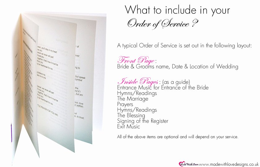 Wedding orders Of Service Template Elegant Made with Love order Service Booklets Wording Templates &amp; What to Include In Your order Of