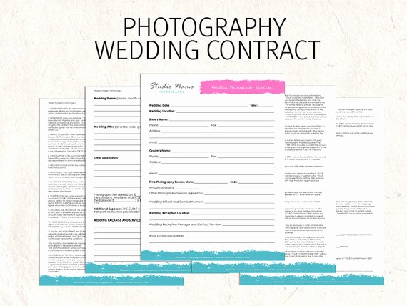 Wedding Photography Contract Pdf Unique Free Printable Wedding Graphy Contract Template form Generic