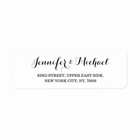 Wedding Return Address Label Templates Inspirational Create Custom Elegant Wedding Return Address Label