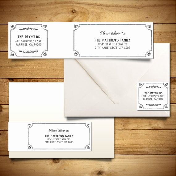 Wedding Return Address Label Templates Inspirational Printable Wrap Around Address Label Template for by