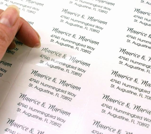 Wedding Return Address Labels Template New Custom Print Clear Return Address Labels for Wedding Invitations Wedding Favors 2 5 8 X 1