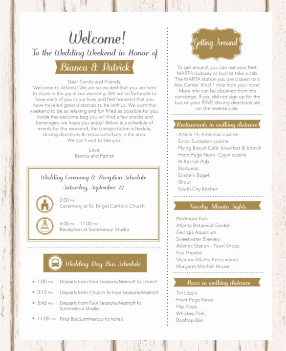 Wedding Welcome Letter Template Beautiful 17 Wedding Template Doc Excel Pdf Psd Indesign