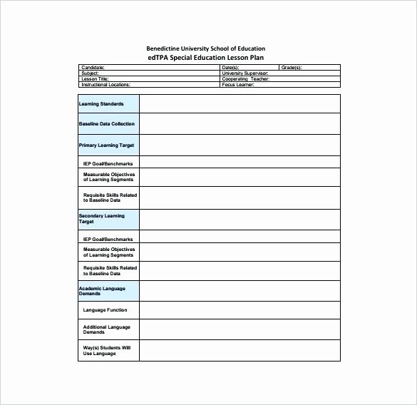 Weekly Lesson Plan Template Doc Inspirational Edtpa Lesson Plan Template Word Document Flowersheet