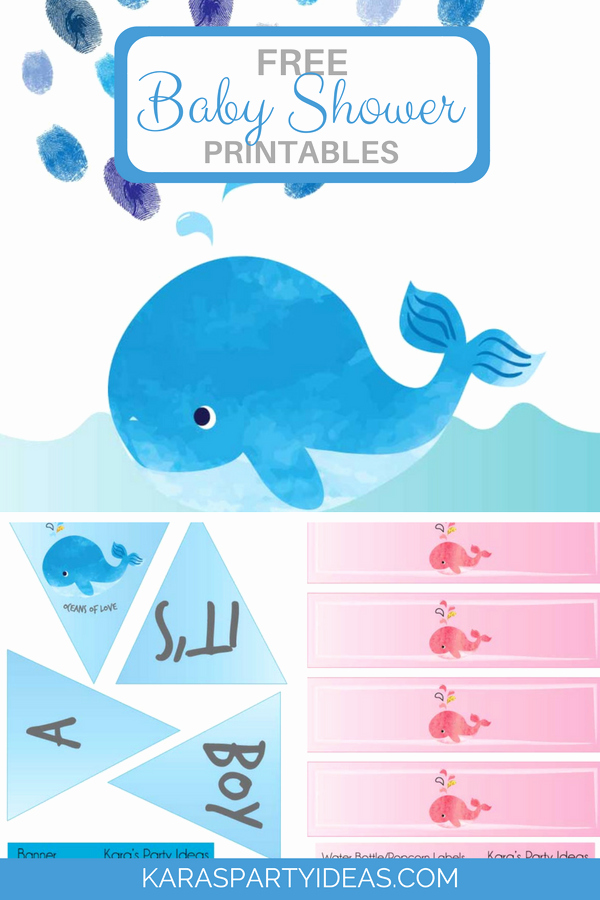Whale Baby Shower Free Printables Inspirational Kara S Party Ideas Free Baby Shower Printables
