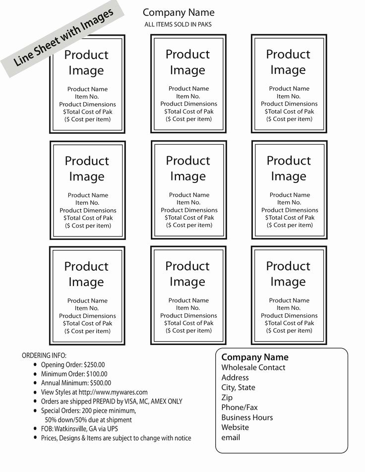 Wholesale Line Sheet Template Awesome How to Create A wholesale Line Sheet &amp; order form Blogging Pinterest