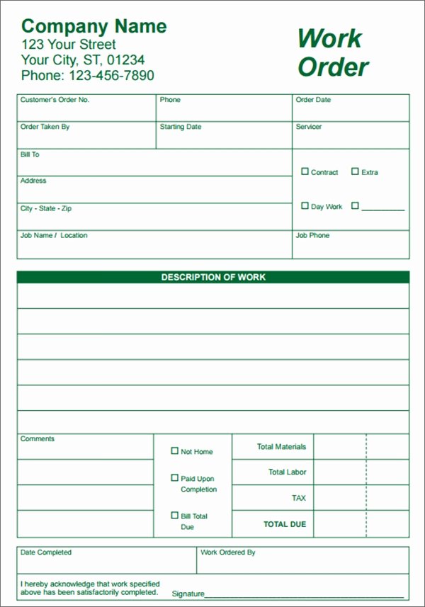 Work order Word Of Mastery Lovely order form Template 19 Download Free Documents In Pdf Word Excel