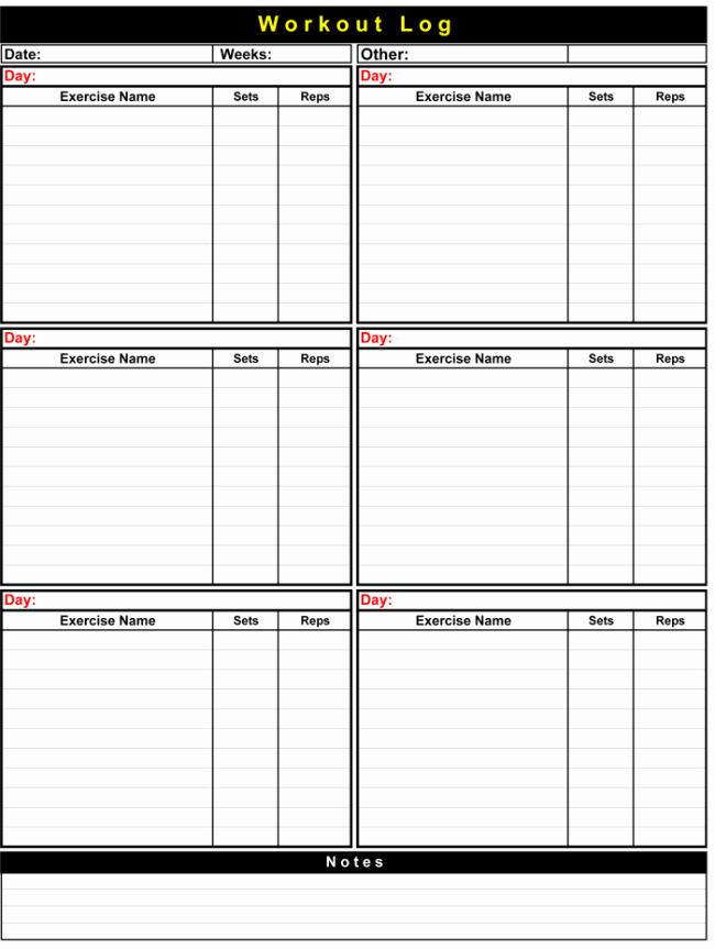 Workout Plan Template Excel Beautiful 5 Workout Log Templates to Keep Track Your Workout Plan
