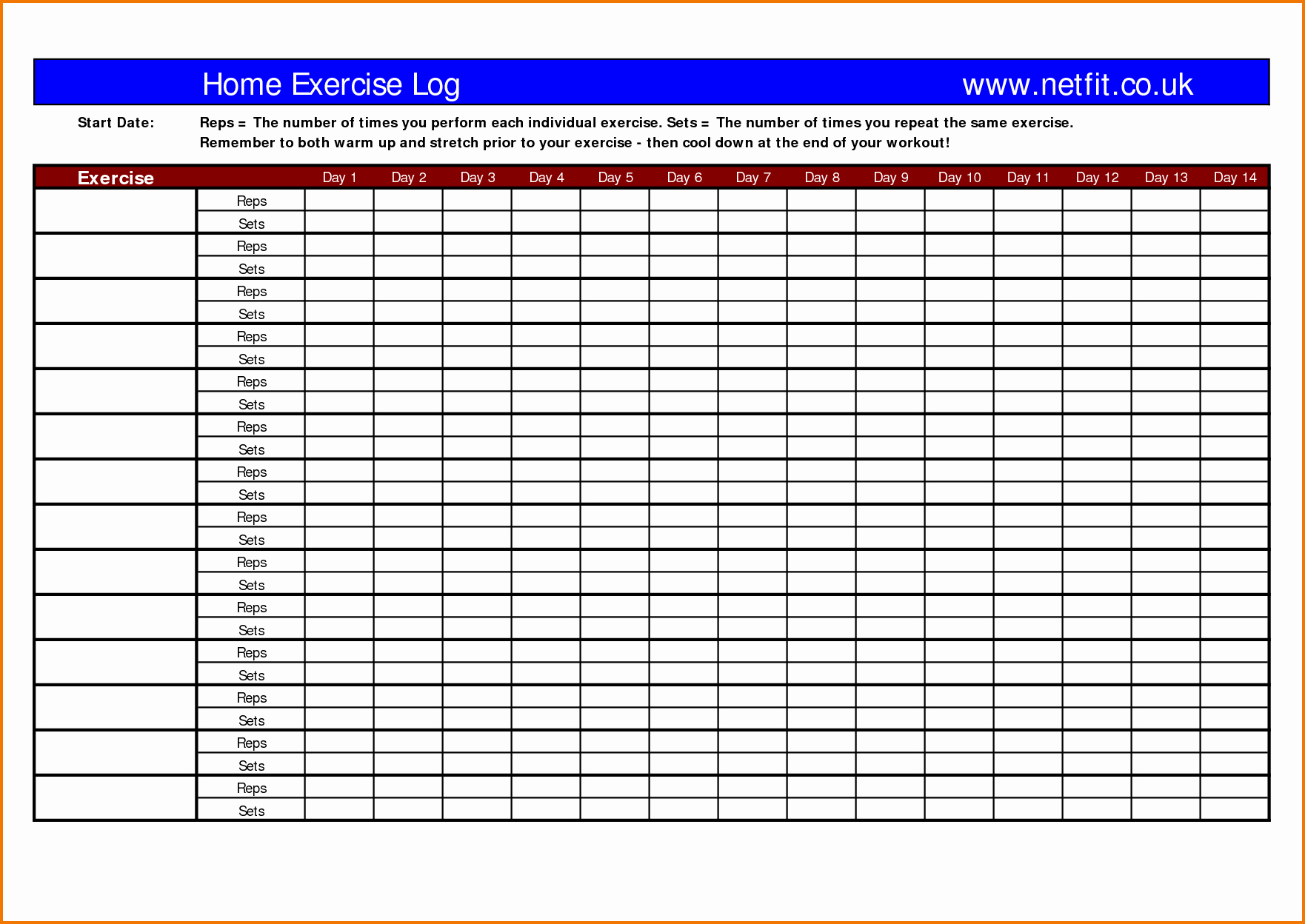 Workout Plan Template Excel Unique 24 Of Exercise Journal Template Excel
