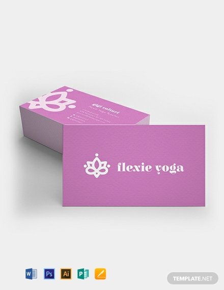 Yoga Instructor Business Card Beautiful Yoga Teacher Business Card Template Word Psd Apple Pages Publisher