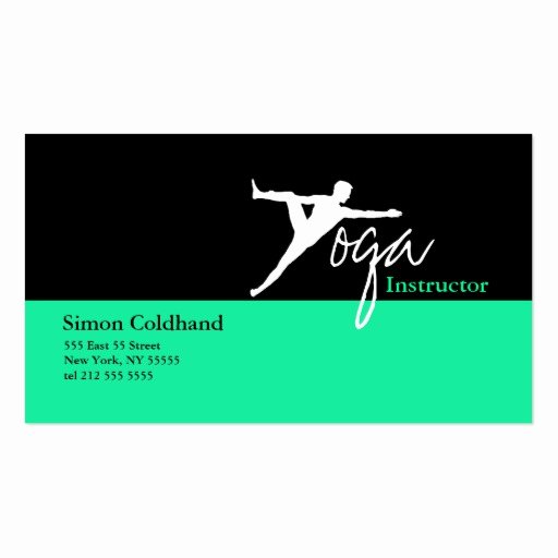 Yoga Instructor Business Card Fresh Yoga Instructor Business Card Green