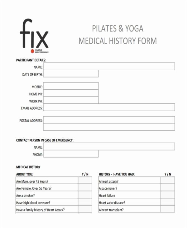 Yoga Waiver form Template Best Of Free 37 Free Medical forms In Pdf